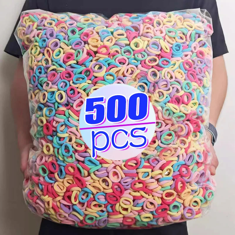 Pacote com 500 elásticos de cabelo